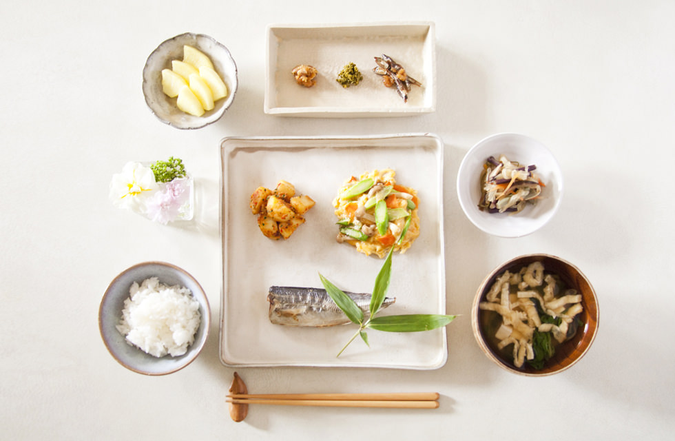 かたくりの宿 朝食一例